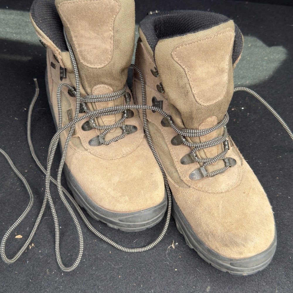 Salomon GTX Contagrip Hiking Boots Tan Brown Size 8.5